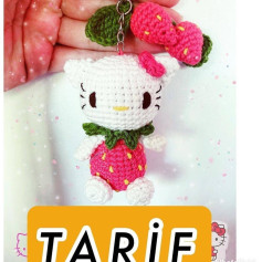 TARİF: Çilekli Hello Kitty Anahtarlık Yapımı