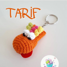 TARİF: Sevimli Canavar Anahtarlık Tığ İşi Şeması