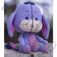 Tığ işi Eeyore Amigurumi Şeması