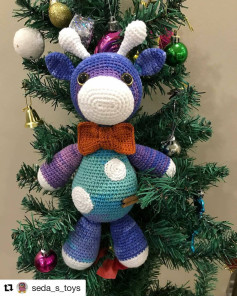 Tığ işi geyik amigurumi modeli