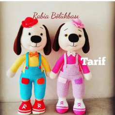 Tığ İşi Köpek Bebekler Şeması