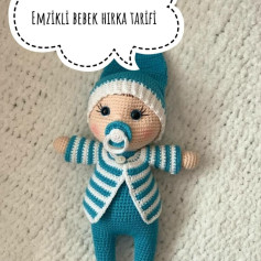 Türkçe: Bebek hırkası tığ işi şeması: detaylı anlatım ve görsel