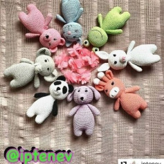 Türkçe: Sevimli hayvan figürleri amigurumi yapım şeması