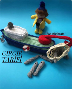 TÜRKCEDEN: Örgü Tekne ve Balıklar Şeması