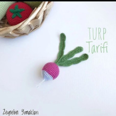 TURP Amigurumi Yapımı: Şirin Turp Örgü Şeması