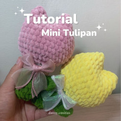 Tutorial de tulipanes mini tejidos a crochet