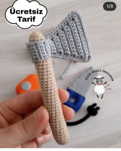 Ücretsiz Amigurumi Balta Tığ İşi Tarifi
