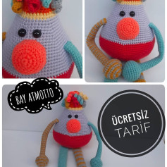 Ücretsiz Amigurumi Bay Atmottoo Tığ İşi Tarifi