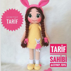 Ücretsiz Amigurumi Bebek Tığ İşi Tarifi ➡️Bebeğin boyu 37 cm