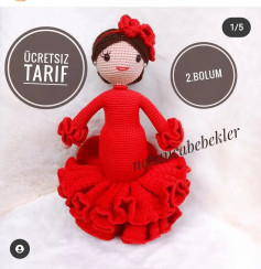 Ücretsiz Amigurumi Flamenko Bebek Tarifi