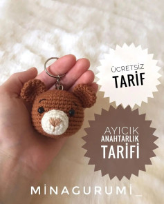 Ücretsiz Ayıcık Anahtarlık Tığ İşi Tarifi