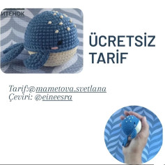 ÜCRETSİZ BALİNA AMIGURUMİ TARİFİ Tasarımcısının tüm tariflerini sevdiğim bir tarif çevirisi ile geldim 🥰