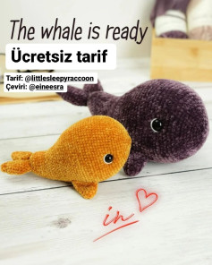 Ücretsiz Balina Amigurumi Yapım Şeması