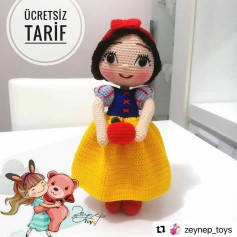Ücretsiz Büyüleyici Pamuk Prenses Amigurumi Tarifi
