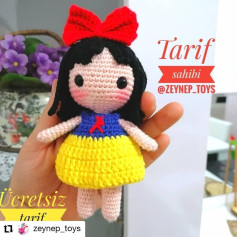 Ücretsiz Büyülü Pamuk Prenses Amigurumi Şeması
