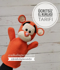 Ücretsiz El Kuklası Tigger Amigurumi Tarifi