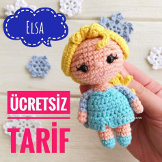 Ücretsiz Elsa Amigurumi Tığ İşi Şeması