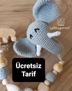 Ücretsiz File Bebek Fil Halka Tığ işi Tarifi