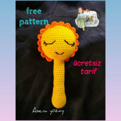 Ücretsiz güneş amigurumi tığ işi modeli