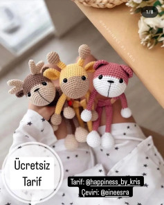 Ücretsiz Hayvan Figürleri Tığ İşi Şeması