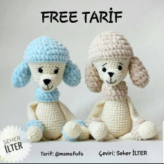 ÜCRETSİZ KANIŞ KÖPEK AMİGURUMİ TARİFİ