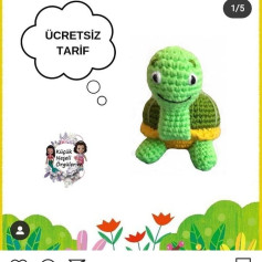 Ücretsiz Kaplumbağa Amigurumi Şeması amigurumi