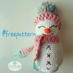 Ücretsiz Kar Adamı Amigurumi Örgü Şeması