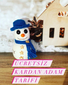 ÜCRETSİZ Kardan Adam Tığ İşi Tarifi