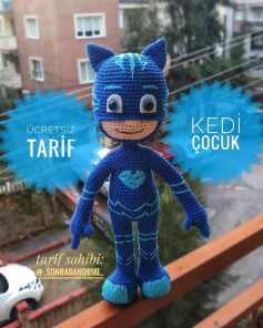 Ücretsiz Kedi Çocuk Amigurumi Tığ İşi Tarifi