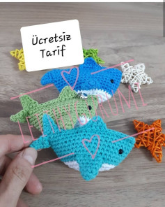 Ücretsiz Köpekbalığı Amigurumi Tarifi