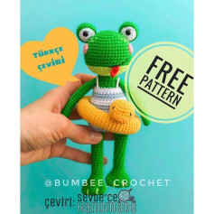 Ücretsiz Kurbağa Amigurumi Şeması