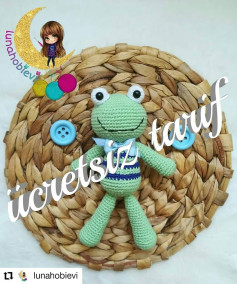 Ücretsiz Kurbağa Amigurumi Tığ İşi Tarifi