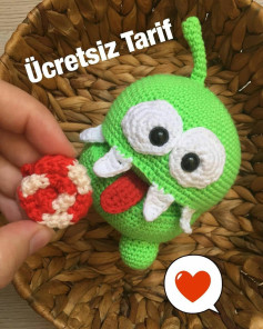 Ücretsiz Om Nom Tığ İşi Yapımı