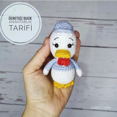 Ücretsiz Örme Ördek Anahtarlık Şeması