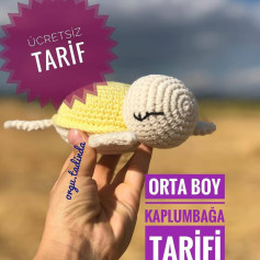 Ücretsiz Orta Boy Kaplumbağa Amigurumi Tarifi