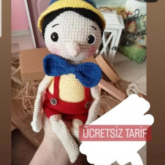 Ücretsiz Pinokyo Amigurumi Tığ İşi Tarifi