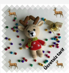 Ücretsiz Ren Geyiği Amigurumi Tığ İşi Tarifi
