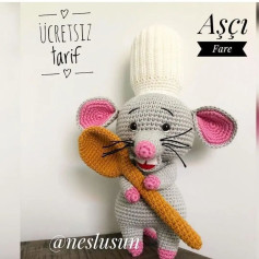 Ücretsiz Şef Fare Amigurumi Tarifi