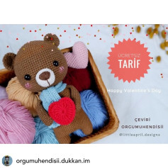Ücretsiz Sevgililer Günü Ayıcık Amigurumi Tarifi