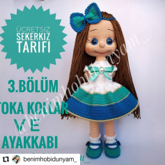 Ücretsiz Sevimli Bebek Örgü Şeması: Kollar ve Ayakkabılar