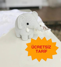 Ücretsiz Sevimli Fil Amigurumi Tığ İşi Tarifi