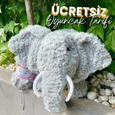 Ücretsiz Sevimli Fil Oyuncak Tığ İşi Tarifi