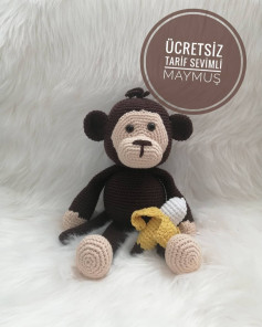 Ücretsiz Sevimli Maymun Amigurumi Yapımı