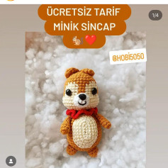 Ücretsiz Sevimli Sincap Amigurumi Örgü Tarifi