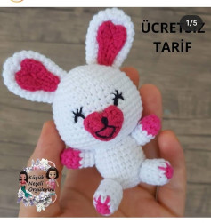 Ücretsiz Sevimli Tavşan Amigurumi Tığ İşi Şeması amigurumi