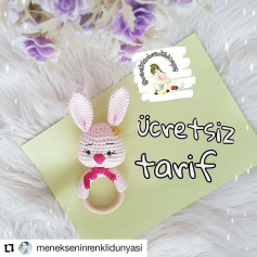Ücretsiz sevimli tavşan tığ işi modeli