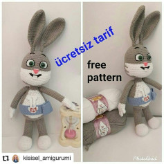 Ücretsiz Tavşan Amigurumi Tarifi Akıllı tavşan Momo ücretsiz tarifle karşınızdayız🤗🤗🤗 Dm den renk geçişleri hakkında çok soru aldim