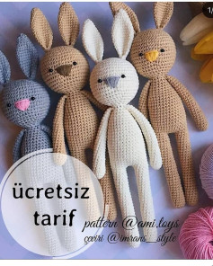 Ücretsiz Tavşan Örgü Şeması amigurumitavşantarifi