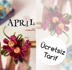 Ücretsiz Tığ İşi Çiçek Tarifi Bahar her yere #tunusişi April ile gelsin. 🌸🧶☺️