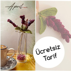 Ücretsiz Tığ İşi Çiçek Tarifi Tunus İşi Çiçek April bugün “Lavanta” oldu. 🥳💜